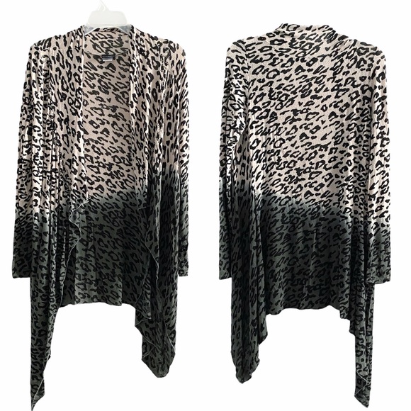 Daytrip leopard gradient cardigan, tan green - Picture 2 of 9